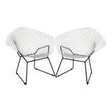 Diamond Chair by Harry Bertoia for Knoll, Set of 2, 1950s/60s Wire Lounge Chair