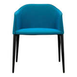 Laja chair from Pedrali in turquoise fabric