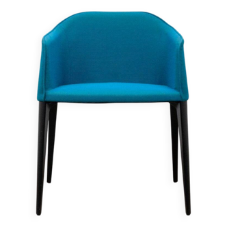 Laja chair from Pedrali in turquoise fabric