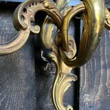 Vintage golden bronze 3-light wall light