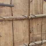 Old brown wooden door