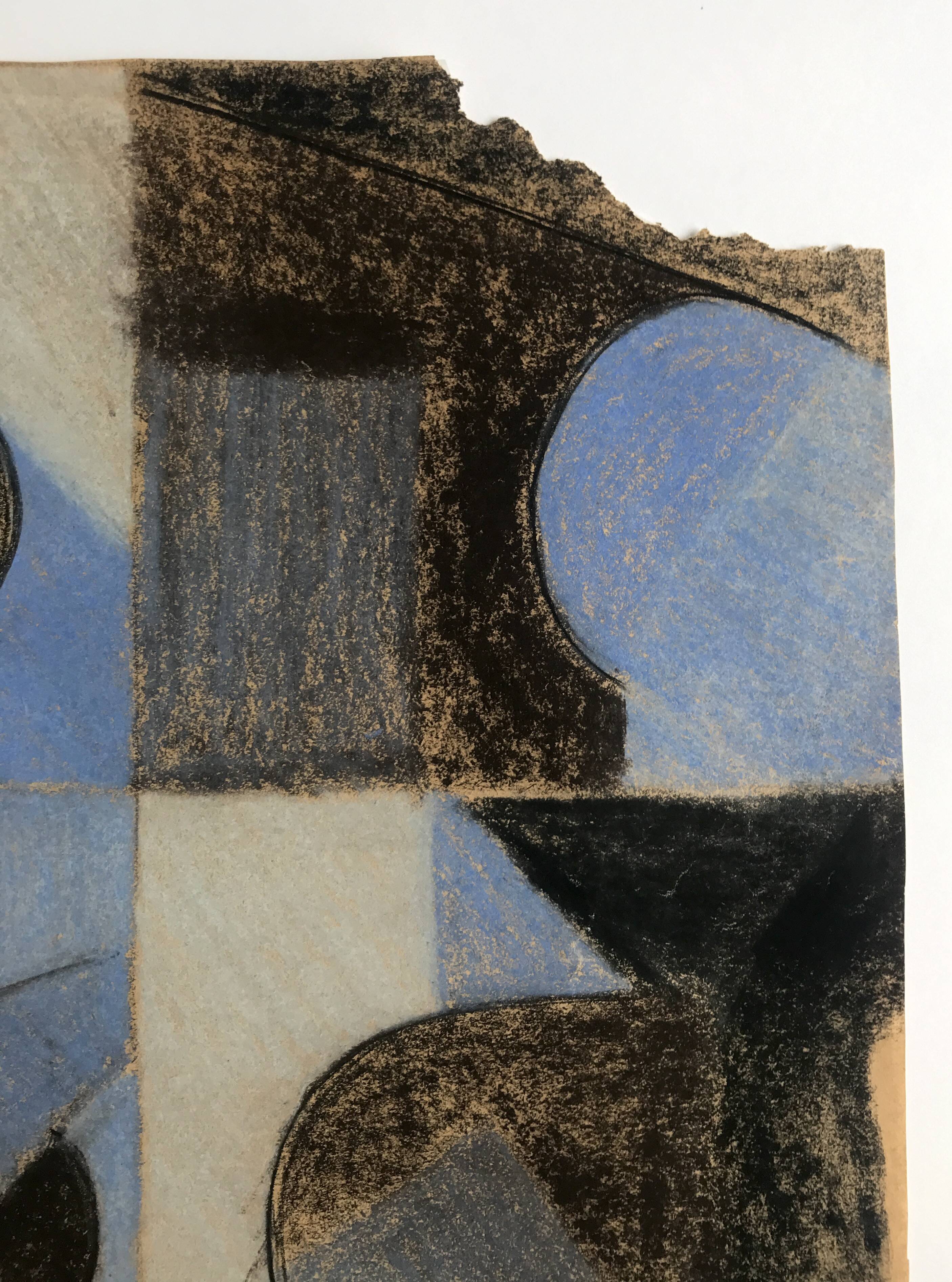Heide lindecke, untitled, circa 1960-70. mixed media in colors on p