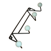 Coat hook with 4 green balls