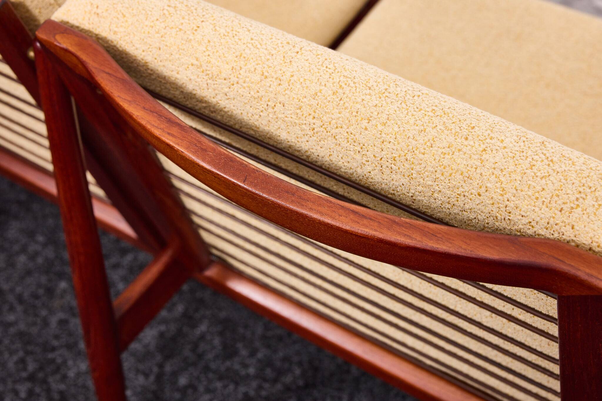 Arne Vodder, mid-century three-seater teak sofa, Glostrup 1960s