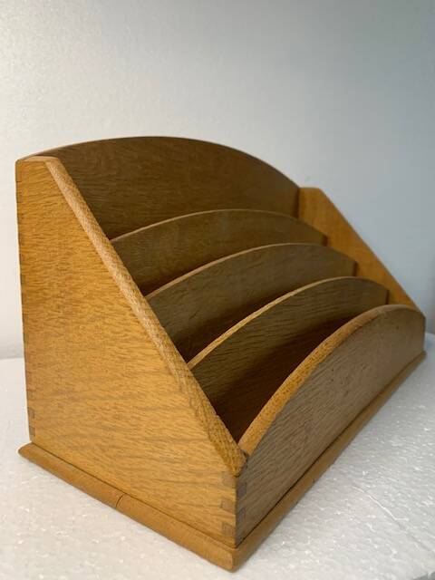 Old wooden mail holder 4 compartments