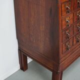 Armoire d'apothicaire/classeur antique en chêne hollandais, années 1920