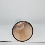 Vintage salmon pink glass roller vase
