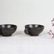 Set of 2 sandstone cups, artisanal pottery, vintage, 1980