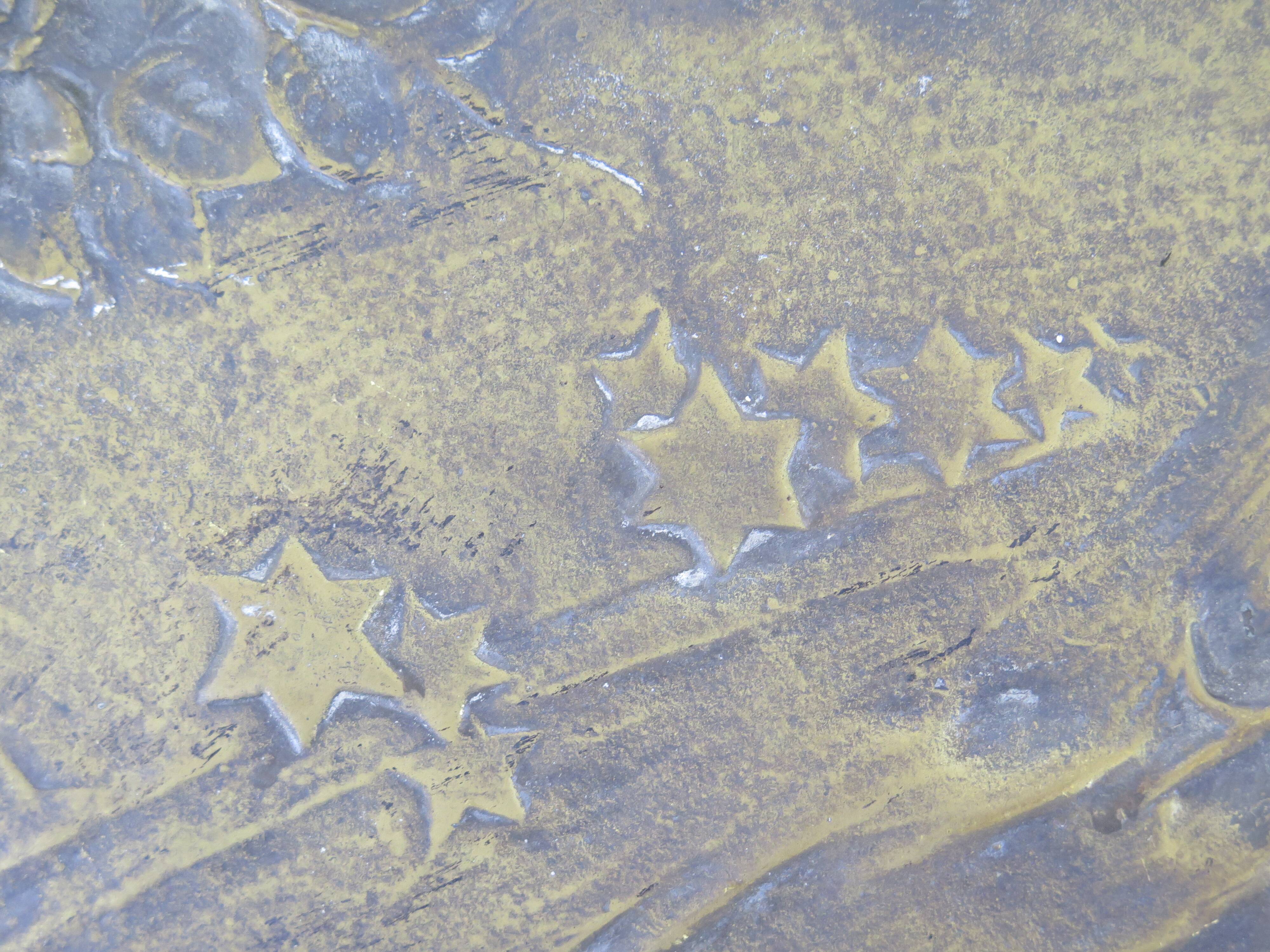 Art nouveau bronze sculpture bas-relief wall panel portrait of mother and child Italy early 20th X7