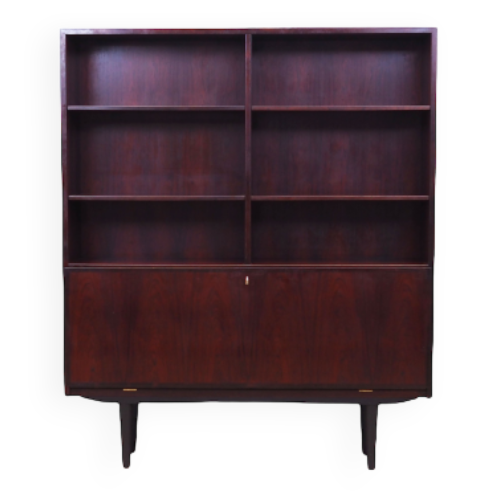 Bibliothèque en palissandre, design danois, années 1970, réalisée par Omann Jun