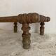 Old low turned wooden stool