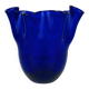Vintage cobalt blue glass handkerchief vase