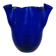 Vintage cobalt blue glass handkerchief vase