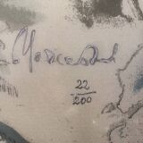 Silk painting signed Marceodol