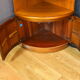 Scandinavian corner shelf in 1960 teak