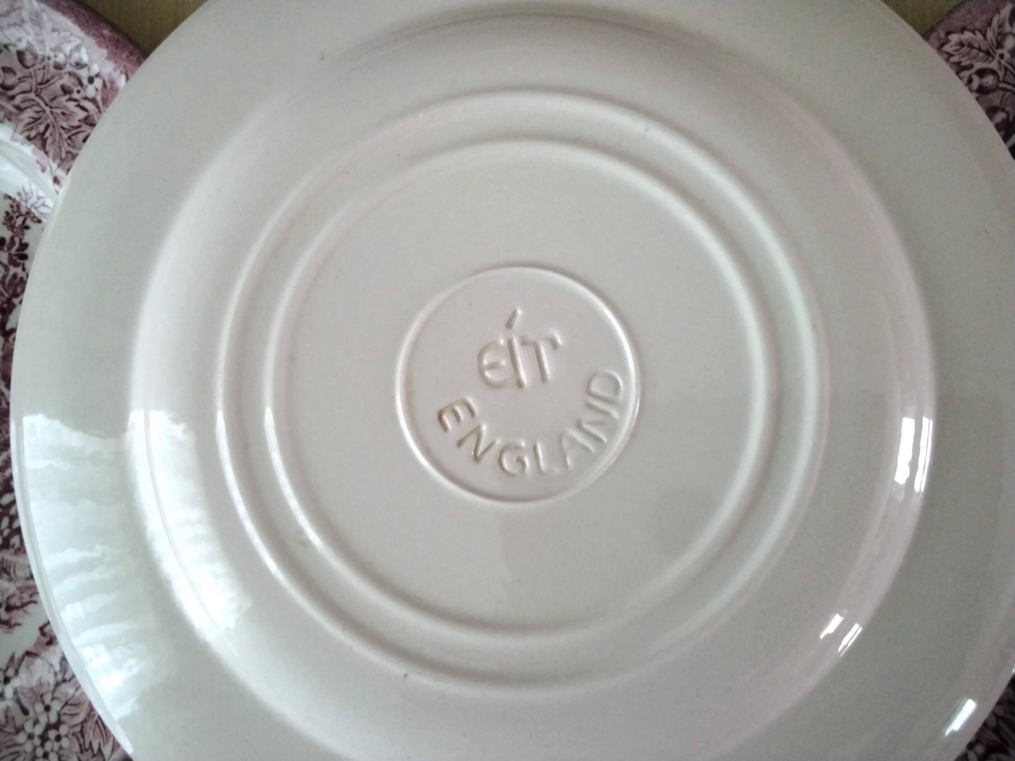6 English porcelain dessert plates