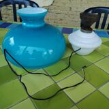 Vintage opaline pendant lamp