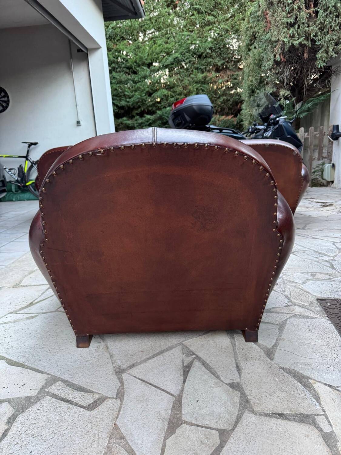 Ensemble Club authentique années 50 – Canapé + 2 fauteuils en cuir