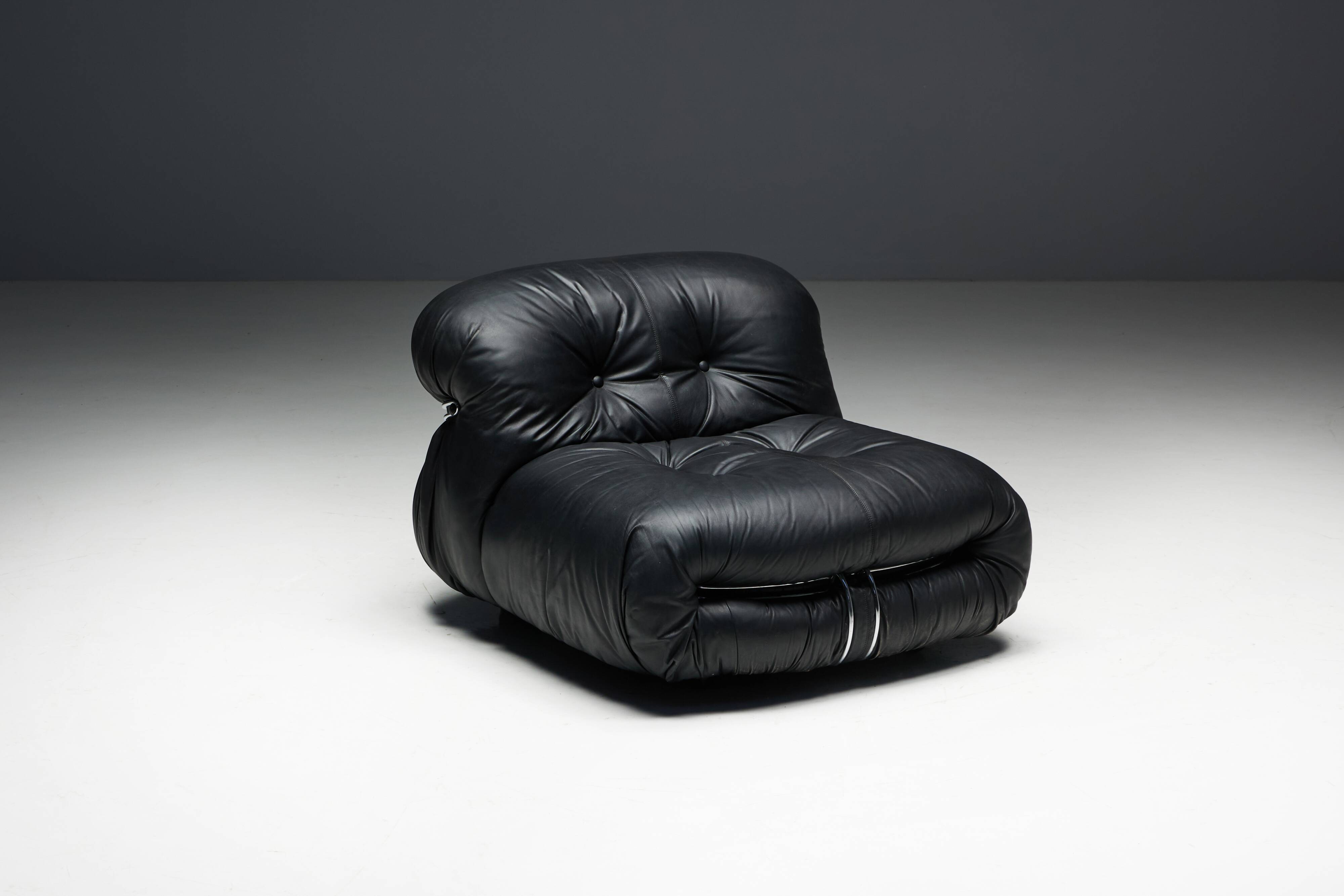 Soriana Lounge Chairs by Afra & Tobia Scarpa for Cassina, Italy, 1970s