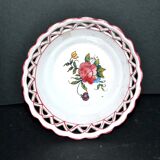 Openwork earthenware basket cup by Malicorne Emile Tessier