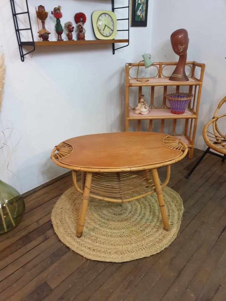 Rattan coffee table