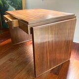 Walnut and mahogany desk, 1930s-1940s.