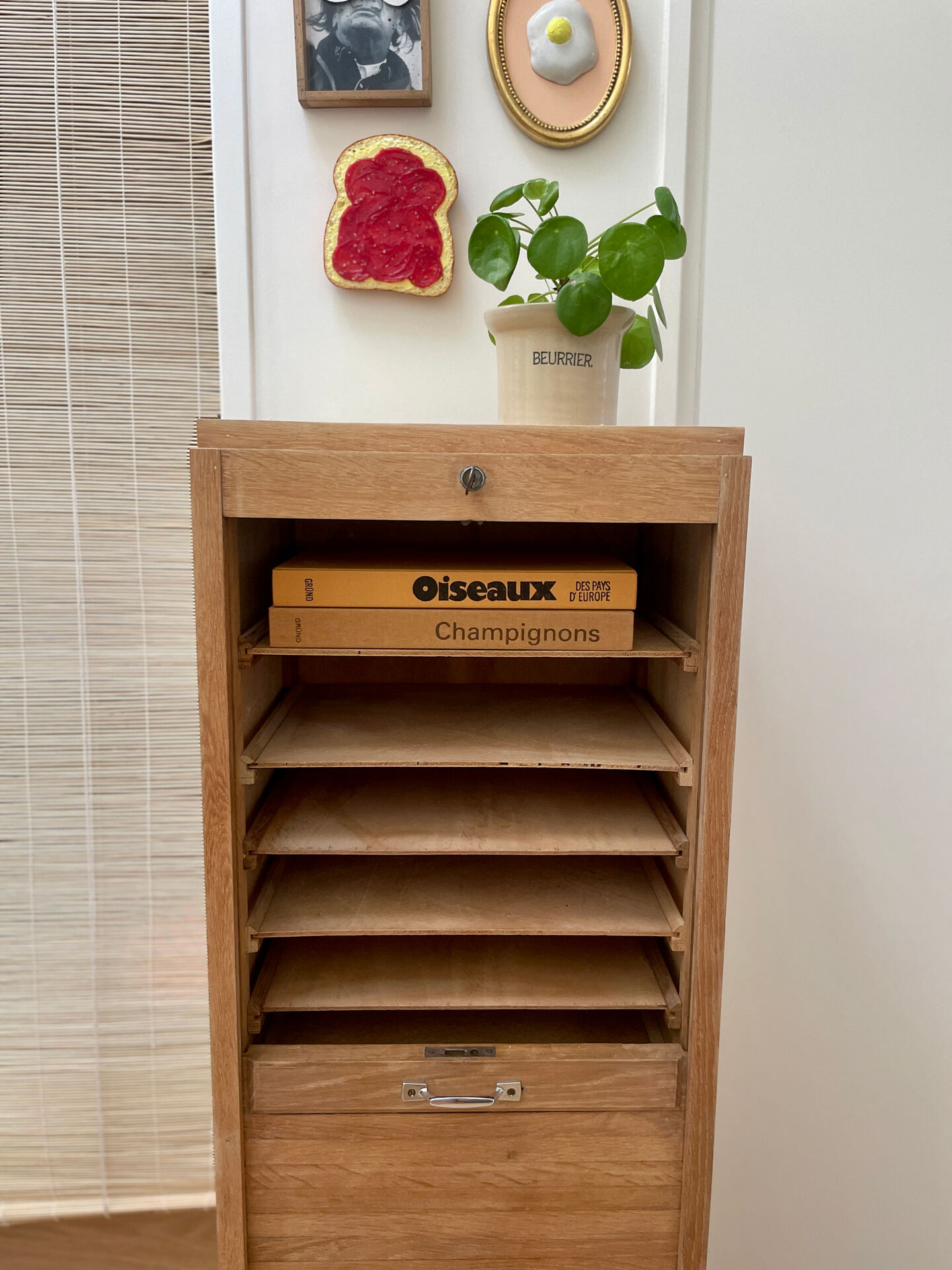 Curtain filing cabinet