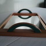 Art deco mirror tray and its three ravires