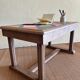 Table basse en bois revisitée - plateau géométrique coloré