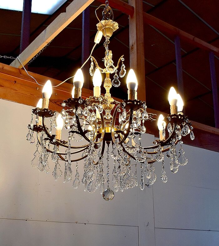 Crystal chandelier mid 20th