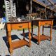Pair of cherry wood bedside tables from the mid-20th century.