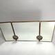 Large Mid-Century Modern Italian Brass Triple Mirror, 1950s