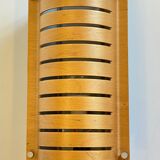 Vintage ikea bent wood and steel wall light