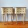 Pair of Louis XV style painted bedside tables
