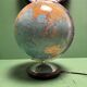 Vintage 1960s German Columbus Duo Glass Globe Lamp