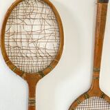 Old pair of vintage tennis rackets