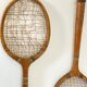 Old pair of vintage tennis rackets