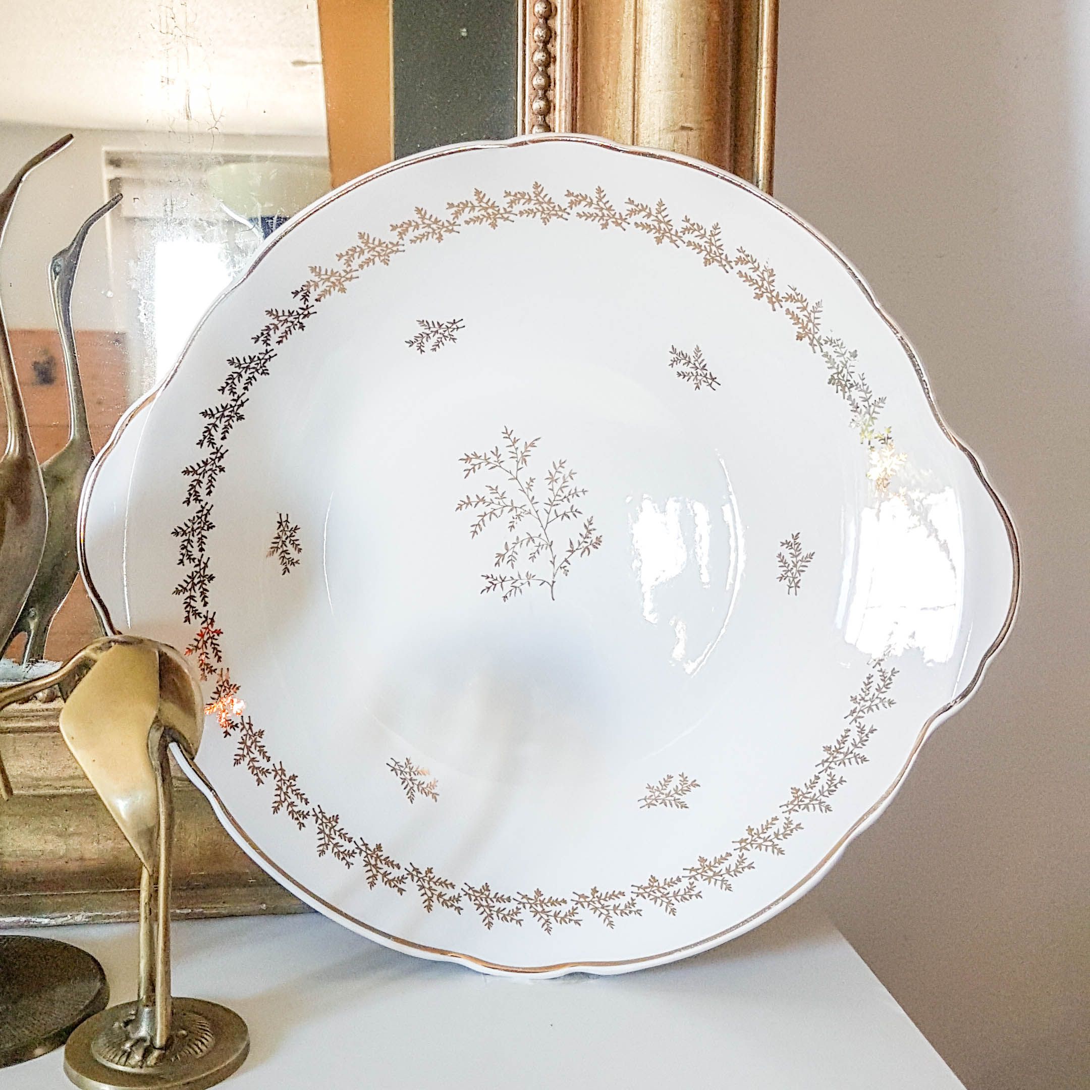 Dish large plate "lutetia" keller guerin luneville badonvillier