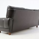 Republic Czech 1970 s leather brown sofa