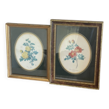 Duo of small Redouté engraved frames