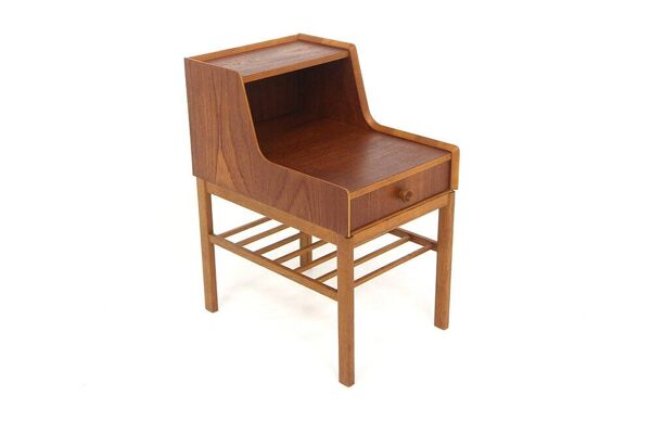 Table de chevet scandinave en teck, Suède, 1960