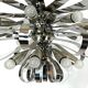 Mid-century pair of Italian chrome chandeliers from 70