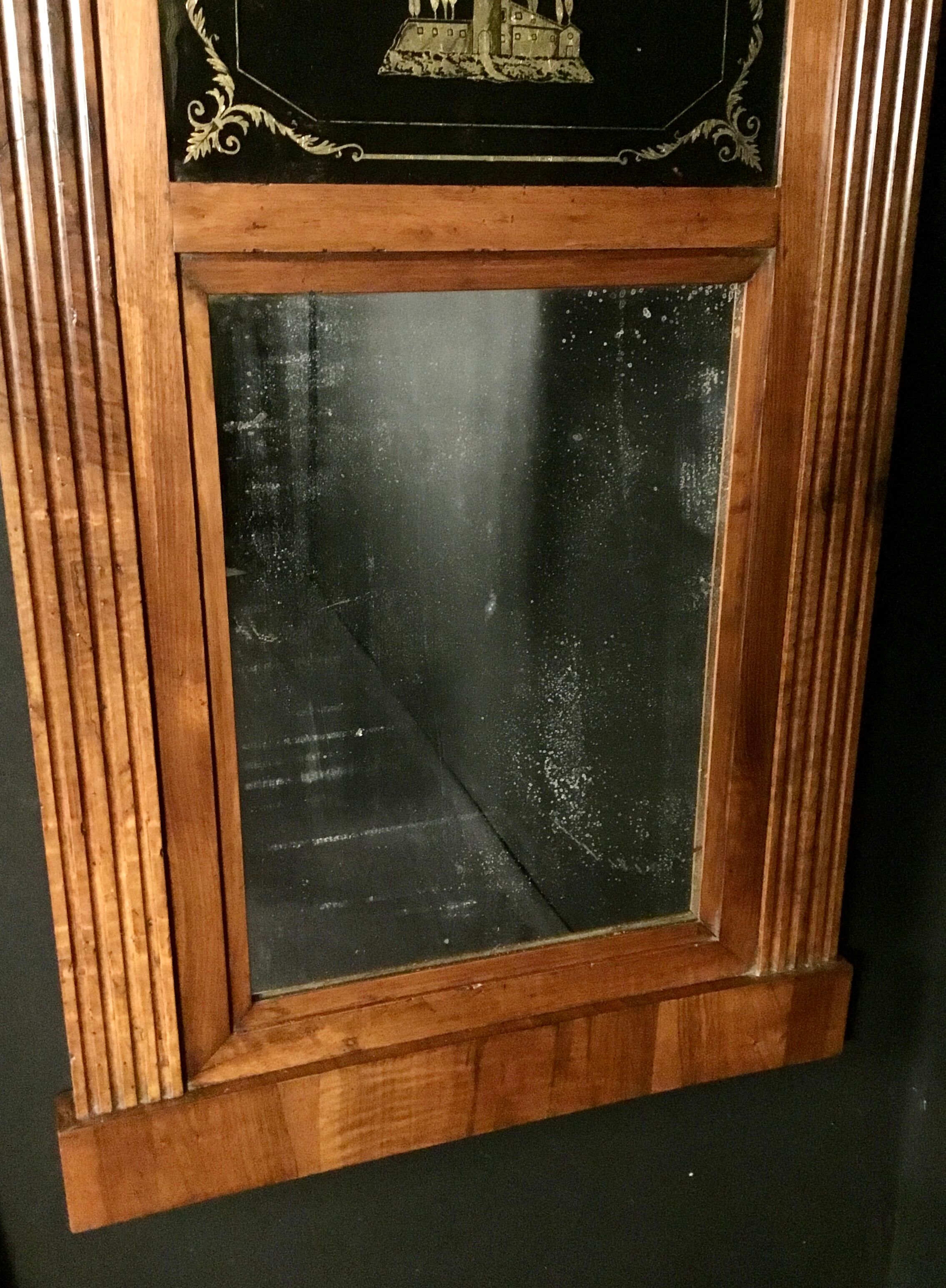 19th-century walnut trumeau  80x130cm