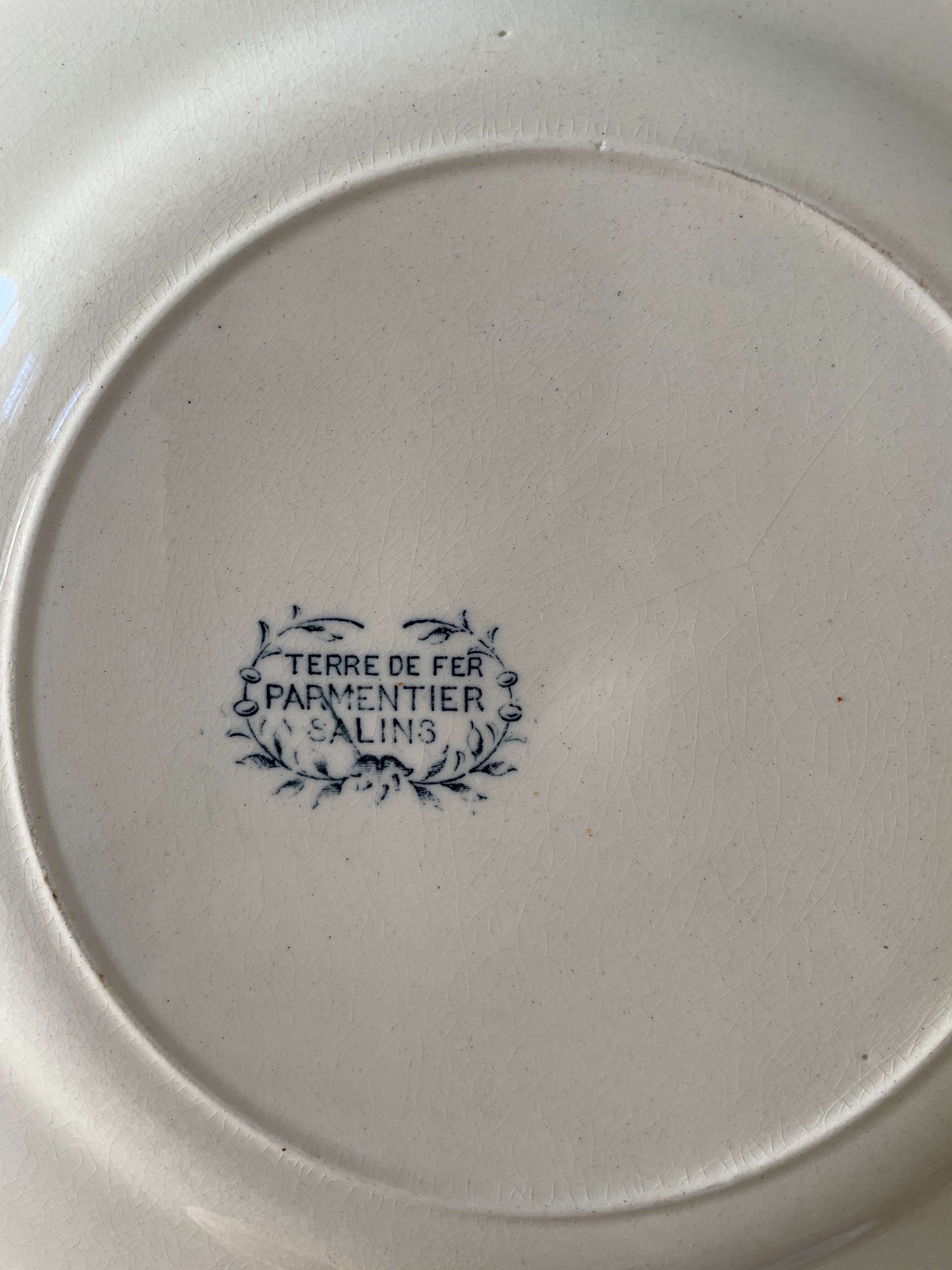 Set of 7 plates Terre de Fer XIXth mismatched