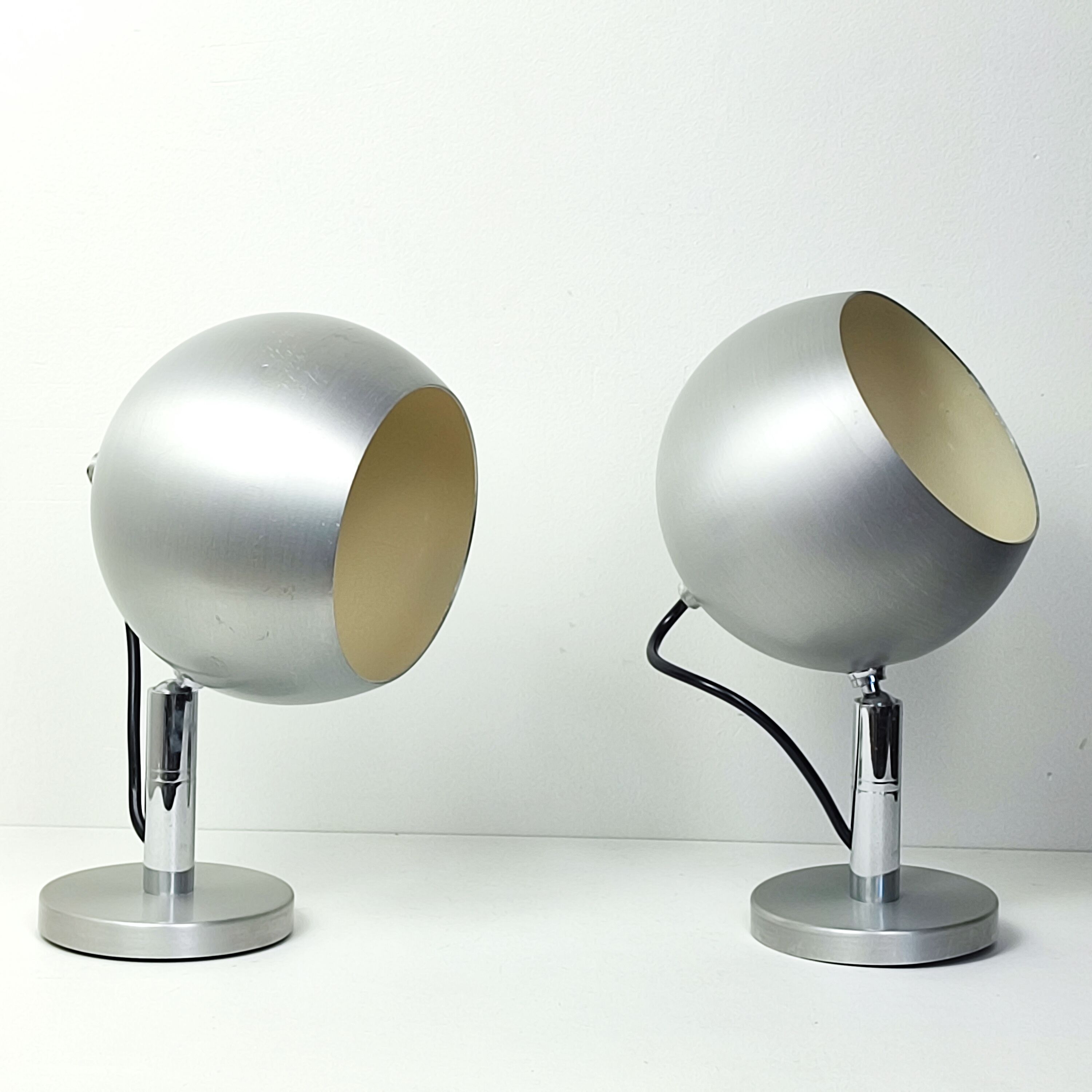 Aluminum wall lamps 70s
