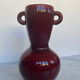 Vintage Accolay vase in red ceramic, double handle.