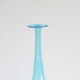 Vintage handblown blue bubble glass bottle vase