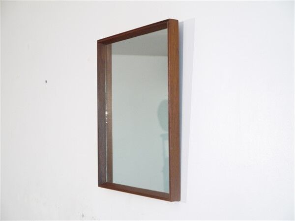 Vintage Scandinavian teak mirror 1960