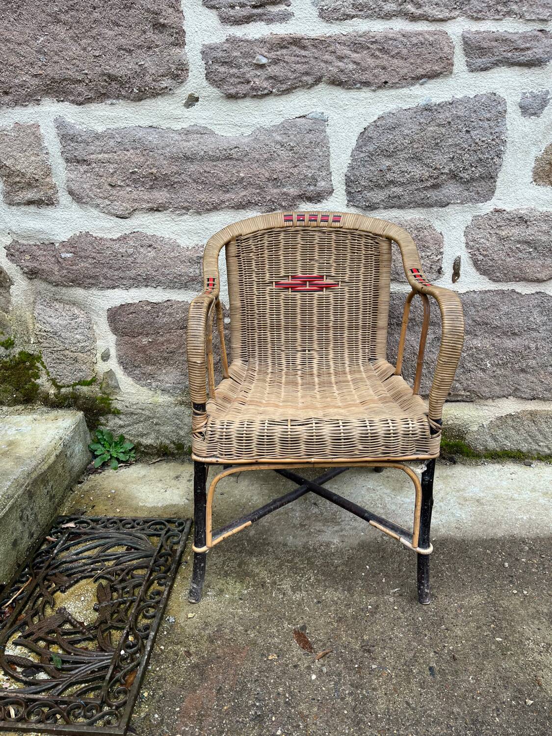 Rattan armchair