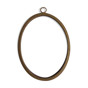 Cadre reliquaire ovale en bronze